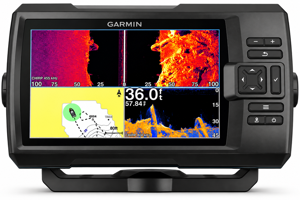 Garmin STRIKER Vivid 7sv fish finder with SideVü and ClearVü