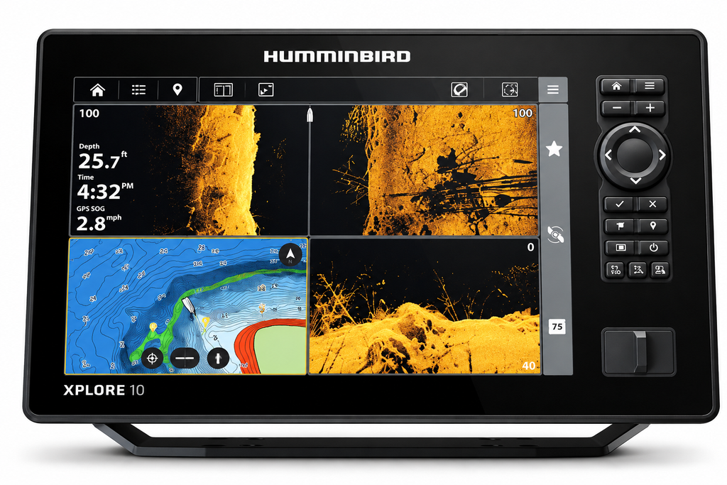 Humminbird XPLORE 10 fish finder and marine chartplotter