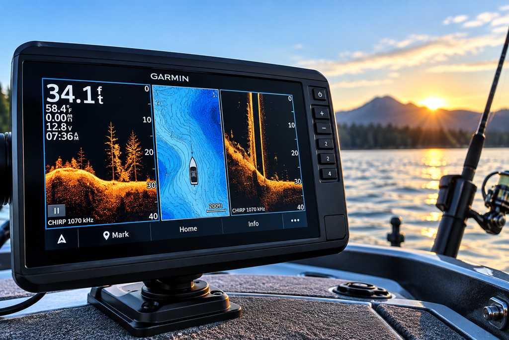 Fish finder with sonar and GPS mapping