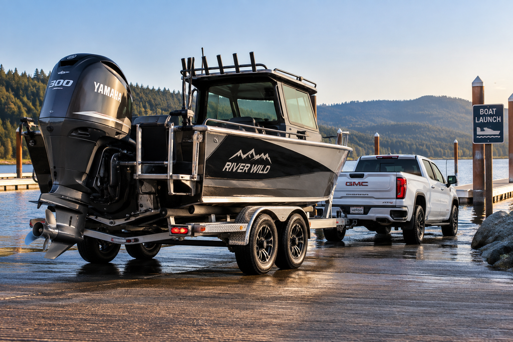 Boat and trailer gear for towing and launching