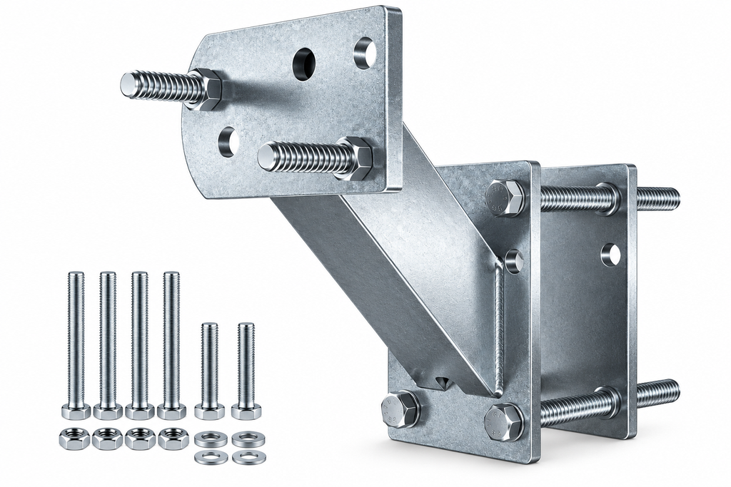 Galvanized boat trailer spare tire mount